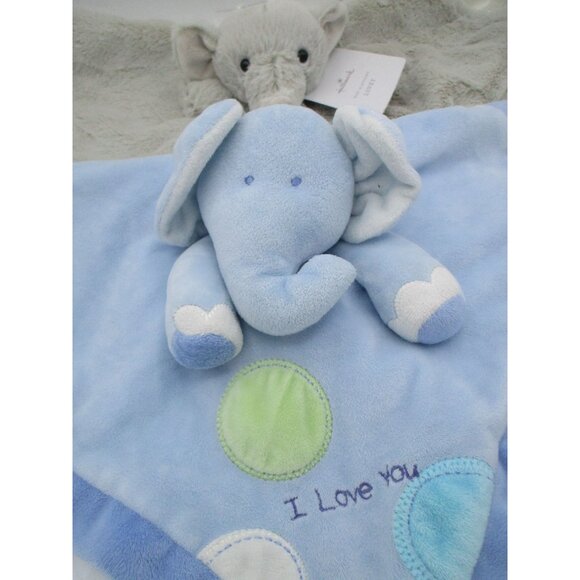 Hallmark Carters Baby Elephant Loveys Set Plush Security Satin Trim I Love You 1 - Picture 11 of 11